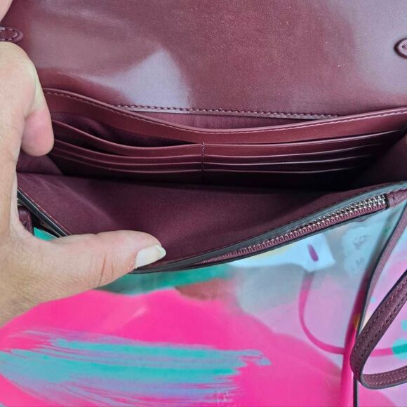 Coach x Guang Yu Signature Rexy Canvas and Leather Anna Crossbody Bag. Beige/Red - Picture 9 of 10